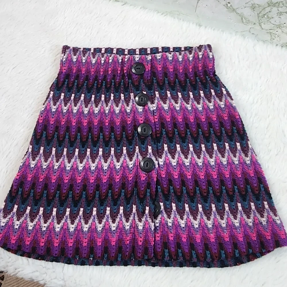 Free People Adorable Knit Mini Skirt